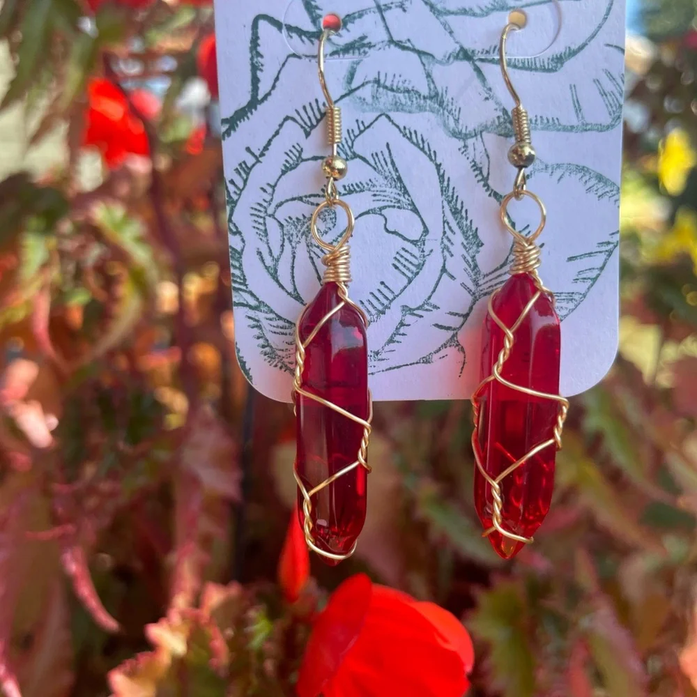 Ruby Dangles - Picture 2 of 2